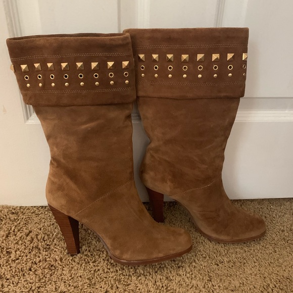 ‼️MICHAEL KORS‼️SEXY CONGAC SEUDE BOOTS‼️SIZE 8 💥 BOMB COLOR‼️ - Picture 1 of 8